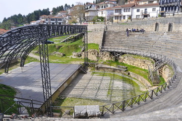 Amphitheater in Ohrid, Macedonia