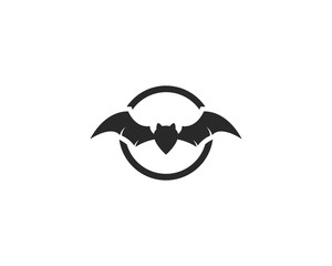 Bat ilustration logo vector