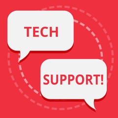 Conceptual hand writing showing Tech Support. Business photo text Help given by technician Online or Call Center Customer Service