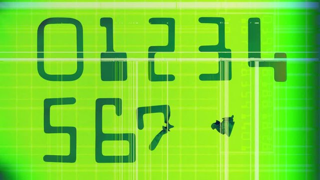 digital cutout numbers computer binary