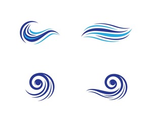 Water wave logo illustration