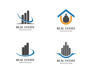 Real estate logo icon illustration