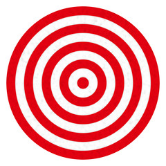 Red target on white background