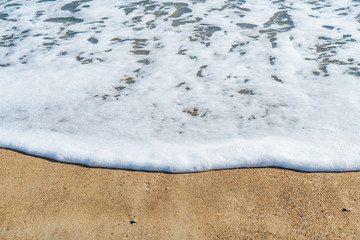 A day on the beach with a warm sunset conclusion 