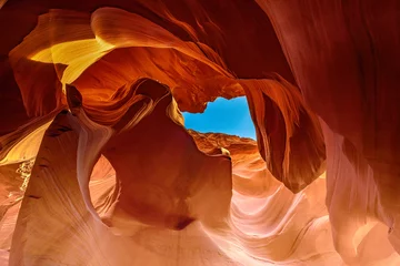 Foto auf Acrylglas Antireflex Scenic Canyon Antelope with wonderful colors and rock formations, Arizona USA © emotionpicture