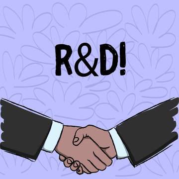 Conceptual hand writing showing R And D. Business photo text Research and Development Scientific Investigations Innovations