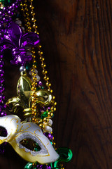 Mardi Gras Beads and Mask © BONNIE C. MARQUETTE