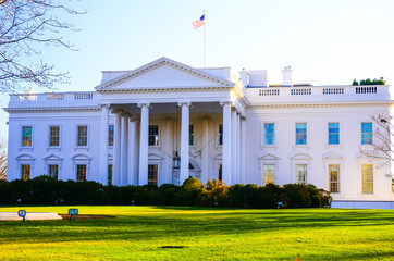 Fototapeta na wymiar The US president residential white house in the nation's capital of Washington DC