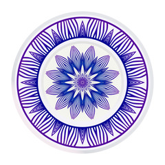 Traditional Ornamental Floral Mandala. Vector Illustration. For Coloring Book, Greeting Card, Invitation, Tattoo. Anti-Stress Therapy Pattern