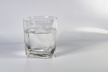 a glass of water