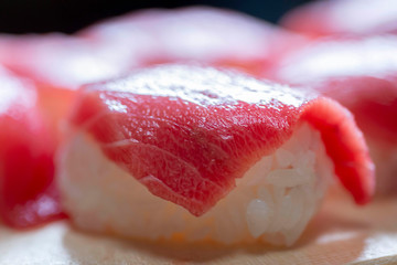 美味しい鮪の握り寿司