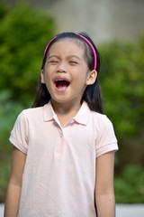 Youthful Asian Female Shouting