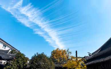 The sky of Nanjing Confucius Temple