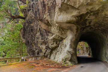 愛媛県・面河渓への道