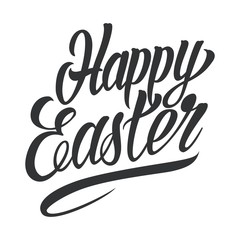 Happy Easter typographic lettering template