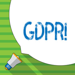 Conceptual hand writing showing Gdpr. Business photo showcasing General Data Protection Regulation Information Safety