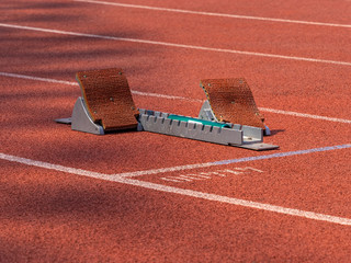 Block start on the running track