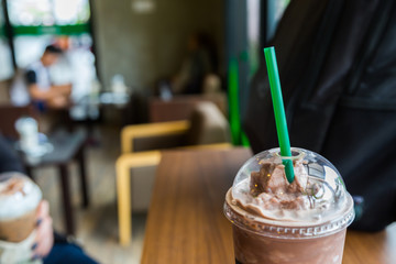 Chocolate Smoothie at coffee shop