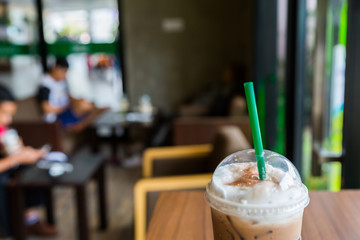 ice mocca at coffee shop