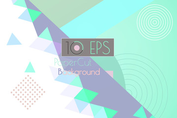 Obraz premium Abstract geometric paper cut template BG