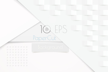 Abstract 3D geometric paper cut template BG