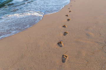 foot print in the sand