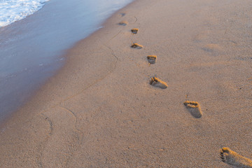 foot print in the sand