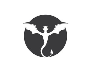 Dragon logo template vector