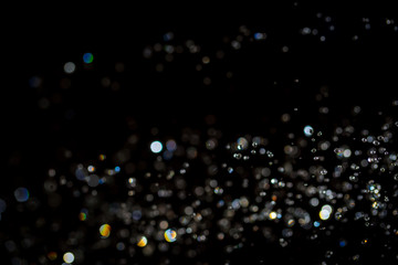 Abstract bokeh  texture on black