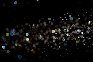 Abstract bokeh  texture on black