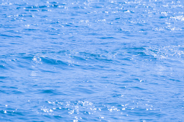 Blue waves on ocean surface