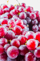 fresh red grape with water drop