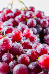 fresh red grape with water drop