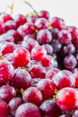 fresh red grape with water drop