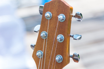Close up of Guitar strings