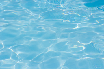 Blue and transparent water