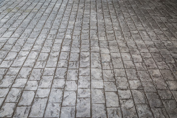 Block pavement stone pavement in perspective