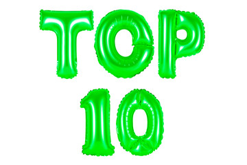 top 10, green color