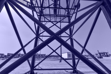Mechanical equipment of a concrete mixing plant, Monochrome picture