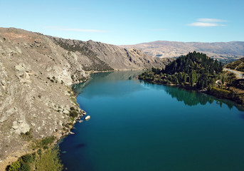 Clyde hydro electric reservoir near Cromwell, New Zealand