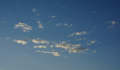 Stratocumulus clouds on blue sky