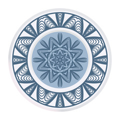 Ornamental Round Lace. Sacred Oriental Mandala. Color Floral Ornament. Modern Decorative Vector Illustration