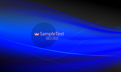 Obraz premium Abstract blue dark design with smooth thin lines
