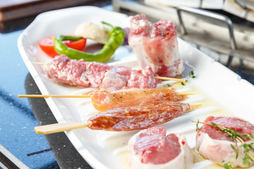 meat assorti set for grill