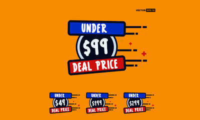 Under 49 99 199 299 Deal Sale Sticker