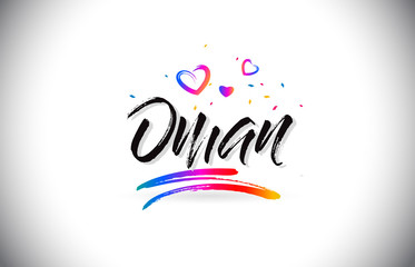 Oman Welcome To Word Text with Love Hearts and Creative Handwritten Font Design Vector.