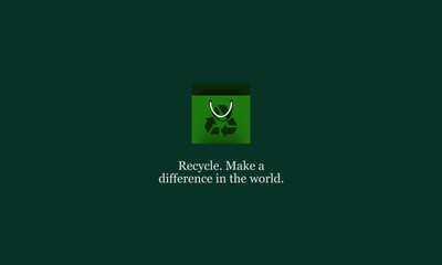Recycle make a difference in the world Quote Poster Design