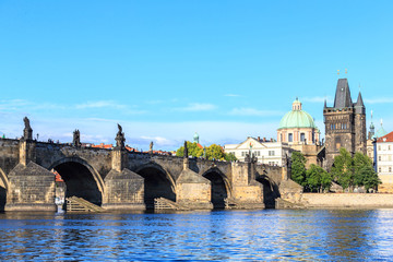 Fototapeta na wymiar the Charles bridge in Prague