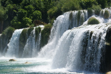 Wodospad w Narodowym Parku Krka w Chorwacji - obrazy, fototapety, plakaty