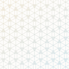 Geometric Vector Pattern. Repeating linear hexagon and triangle in center, pattern background with gradient effect. pattern is on swatches panel
